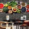 Quadros Decorativo 128x60 Frutas Verduras Castanhas 5 Peças - 2