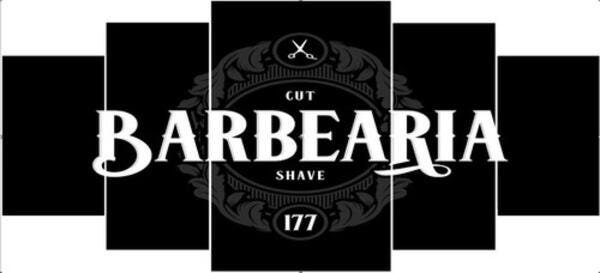 Quadros Decorativo Slogan Barbearia 128X60 5 Peças - 2