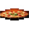 Quadros Decorativo 128X60 Pizza Italiana 5 Peças - 2