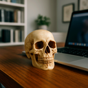 Ver imagem 2 de Enfeite Decorativo Cabeça Crânio Caveira Realista Pequeno 7cm Presente Halloween Anatomia Óssea