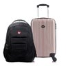Kit Mala Pequena de Bordo Zurique Champagne + Mochila Executiva Bugatti Swiss Move - 1