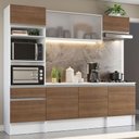 Ver imagem 1 de Armário de Cozinha Completa 240cm Branco/Rustic Topazio Madesa