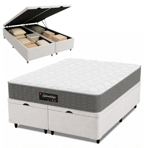 Cama Box Baú Colchão King Molas Ensacadas Splendido Munhoz