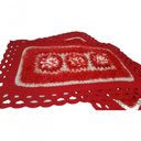 Ver imagem 2 de Tapete de Crochê Luxo Vermelho Artesanal