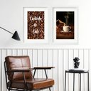 Ver imagem 2 de Kit 2 Quadros Grandes Cantinho do Café - 60x48cm:madeira Branca