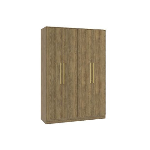 Guarda Roupa Closet Modulado Componível 4 Portas 158cm Modulado Adapt N536 Kappesberg- Nogueira