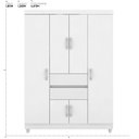 Ver imagem 4 de Roupeiro Ecom Ii Branco/ Rosa Flex - Demóbile