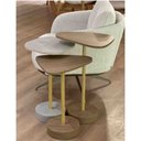 Ver imagem 2 de Mesa Lateral Camburi P Champagne/freijó Casa Cristallo