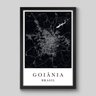 Quadro Mapa Goiânia - 45x30cm - Moldura Padrão Preto - 1