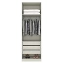 Ver imagem 3 de Guarda Roupa Modulado Predileto 2 Portas 3 Gavetas Henn MDF Cabideiro Flex 240,5cm Areia