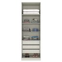 Ver imagem 4 de Guarda Roupa Modulado Predileto 2 Portas 3 Gavetas Henn MDF Cabideiro Flex 240,5cm Areia