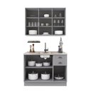 Ver imagem 5 de Cozinha Modulada Compacta Americana 100% MDF 120cm com Rodapé Provence Multimóveis Crink-CPT003