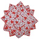 Ver imagem 1 de 8 Guardanapos Estampa Coração Vermelho e Branco