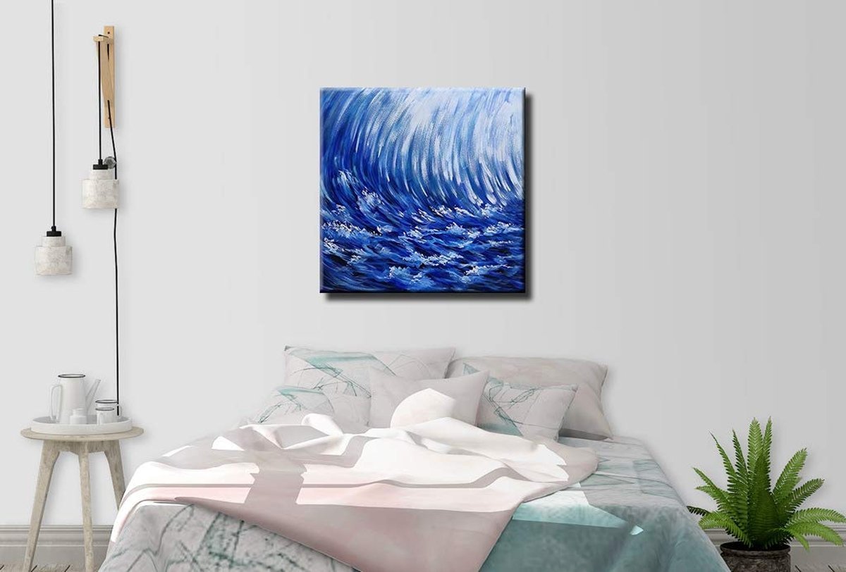 Quadro Pintura Tela emoldurado Decoração 5327: 130cm (A) x 130cm (L) - 4