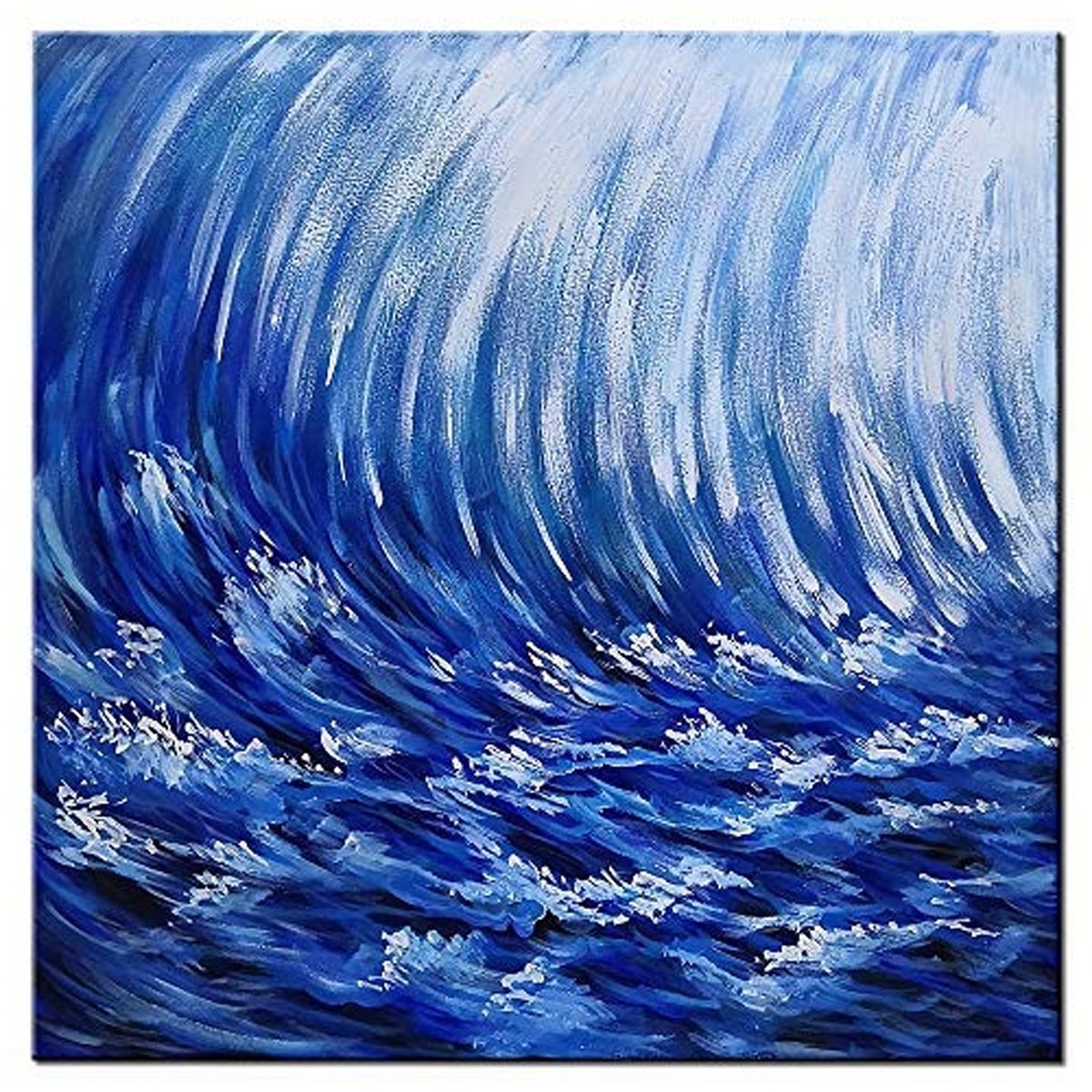 Quadro Pintura Tela emoldurado Decoração 5327: 130cm (A) x 130cm (L) - 2