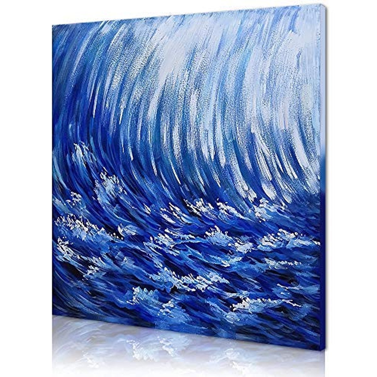 Quadro Pintura Tela emoldurado Decoração 5327: 130cm (A) x 130cm (L) - 3