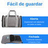 Kit Bolsa Pet Expansivel Transporte Viagem Cachorros e Gatos Cinza e Cinto de Segurança - Duke & Dix - 4