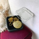 Ver imagem 2 de Colar Corrente Oração Ave Maria Aço Inox Dourado Armazém Católico