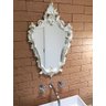 Espelho Veneziano Branco Provençal Dourado Laca - 2