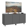 Rack para Tv até 32 Polegadas com 3 Portas e Rodízios Multimóveis Mp1065 Grafite - 1