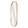 Espelho Oval com Moldura Alumínio Dourada 130x45cm - 2