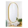 Espelho Oval com Moldura Alumínio Dourada 130x45cm - 6