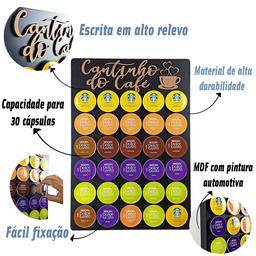 Porta Cápsulas Café 30x40 Dolce Gusto - Preto - Cantinho do Café 30 Cápsulas - 3