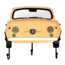 Ver imagem 2 de Espelho Frente Fiat 500 Amarelo Gancheira Oldway 62x54 cm