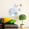 Espelho Decorativo Acrílico - Círculo e Borboletas - 2