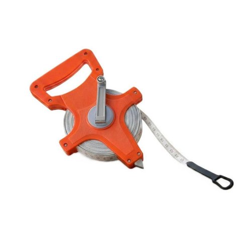 Trena Métrica Fibra de Vidro com Manivela Mede até 30 Metros Laranja Black Bull