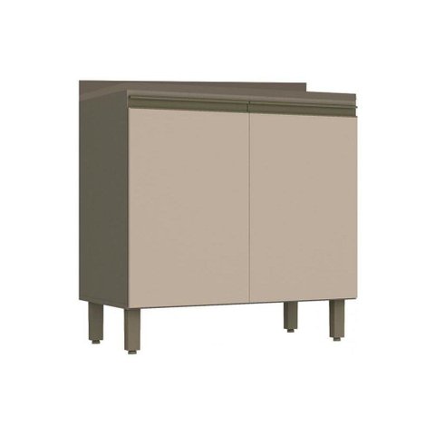 Módulo Cozinha Henn Connect Balcão 2 Portas c/ Tampo Duna/Cristal