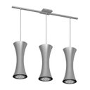 Ver imagem 1 de Lustre Pendente Design 7923 Para 3 Lâmpadas Gu10 Cor Prata