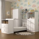 Ver imagem 1 de Quarto Infantil com Berço Cômoda Olívia Multimóveis Branco