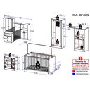 Ver imagem 4 de Quarto Infantil com Berço Cômoda Olívia Multimóveis Branco