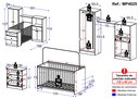 Ver imagem 4 de Quarto Infantil com Berço Cômoda Olívia Multimóveis Branco