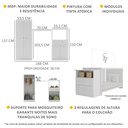 Ver imagem 3 de Quarto Infantil com Berço Cômoda Olívia Multimóveis Branco