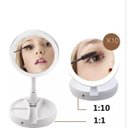 Ver mais imagens de Espelho Dobrável LED Iluminador Mesa Maquiagem Portátil Aume