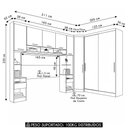 Ver imagem 3 de Guarda Roupa Queen Modulado Cp07 Taiga Branco/grey L01 - Mpozenato