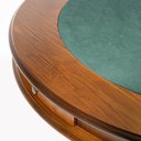 Ver imagem 4 de Mesa de Jogos Redonda Tampo Reversível Gavetas e Porta Copos 140cm M04 Imbuia - Lyam Decor