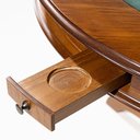 Ver imagem 6 de Mesa de Jogos Redonda Tampo Reversível Gavetas e Porta Copos 140cm M04 Imbuia - Lyam Decor