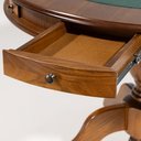 Ver imagem 7 de Mesa de Jogos Redonda Tampo Reversível Gavetas e Porta Copos 140cm M04 Imbuia - Lyam Decor