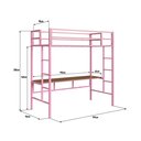 Ver imagem 7 de Beliche Suspenso Solteiro Jolie:rosa Bebe