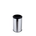Ver imagem 1 de Lixeira Aço Inox Com Aro Plástico Lixo Reciclável Cozinha 20 Litros - Preto