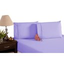 Ver imagem 2 de Jogo Lençol Com Elástico Casal King 200 Fios Lilás 3 Peças