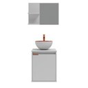 Ver imagem 6 de Kit Gabinete para Banheiro com Cuba e Espelheira Box Branco com Cobre