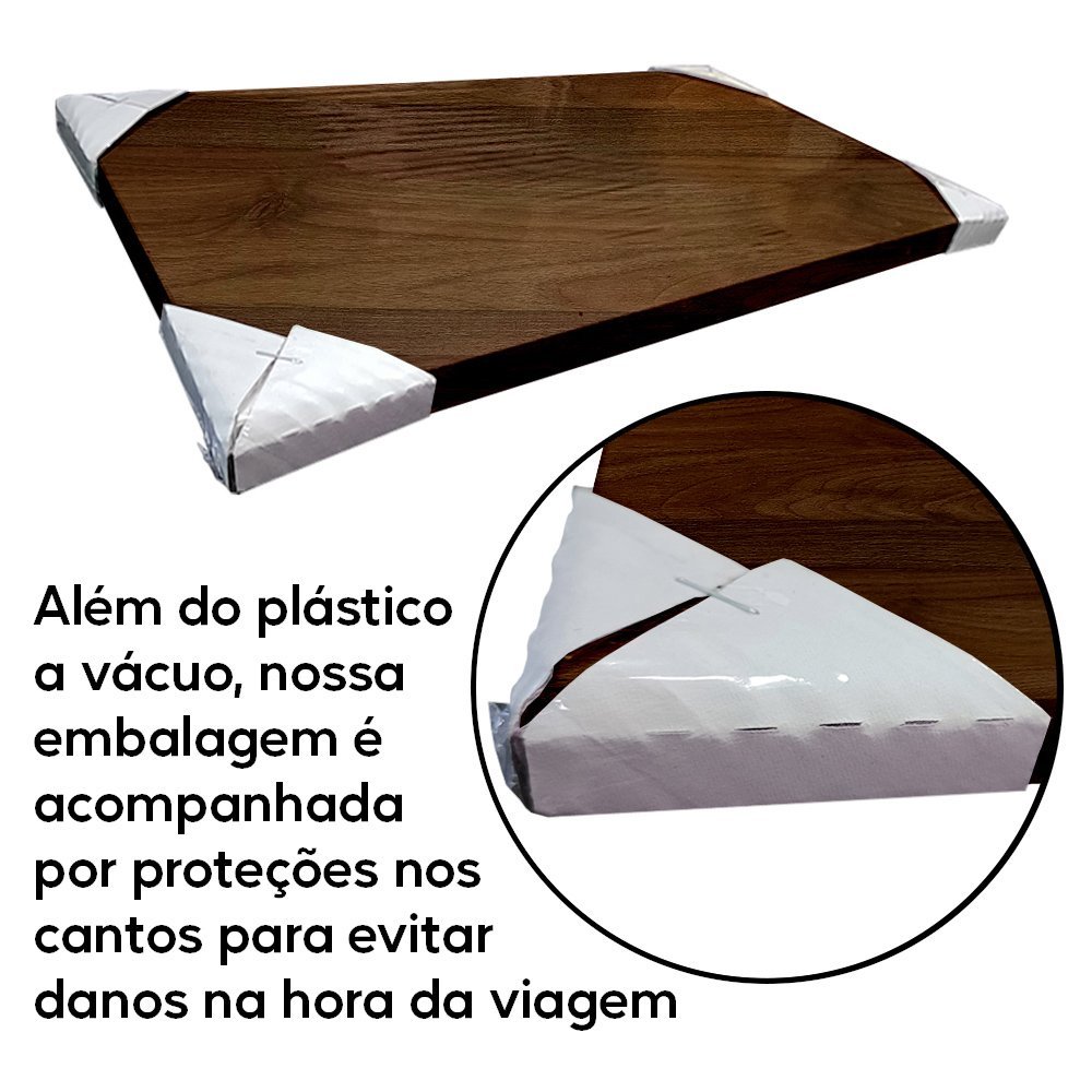 Kit 3 Prateleiras Cor Madeira Mdf 30x20 Suporte Invisível Arte na Arte Prateleira Suporte invisível - 5