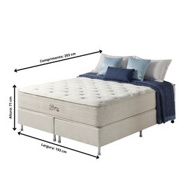 Cama Box Super King Anjos Colchões  Molas Ensacadas Hiper Soft Boston 193x203x71 - 3