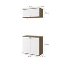 Ver imagem 2 de Conjunto para Banheiro com Basculante Kappesberg Celeste 2 Peças Nogueira/branco 80cm