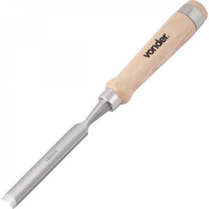 Formão goivado 16 mm com cabo de madeira Vonder