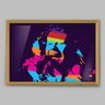 Quadro Janis Joplin Art Color - 20x30cm - Moldura Caixa Madeira - 1
